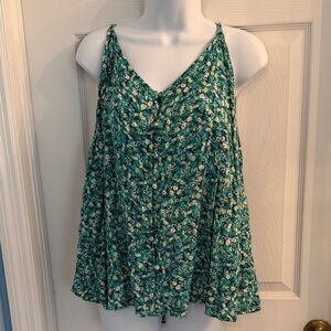 Floral Teal Camisole Top